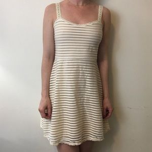 Free People Ivory and Nude Dress